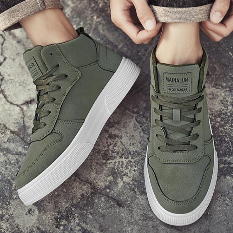 Herrenschuhe Übergröße Mode Lässiger Sneaker Outdoor High-Top Skateboard Schuhe Schnürschuhe Plateau Vulkanisierte Schuhe Hombre