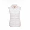 Women's Lightweight Winter Down Vest - Sleeveless, Short Stand Collar Outerwear