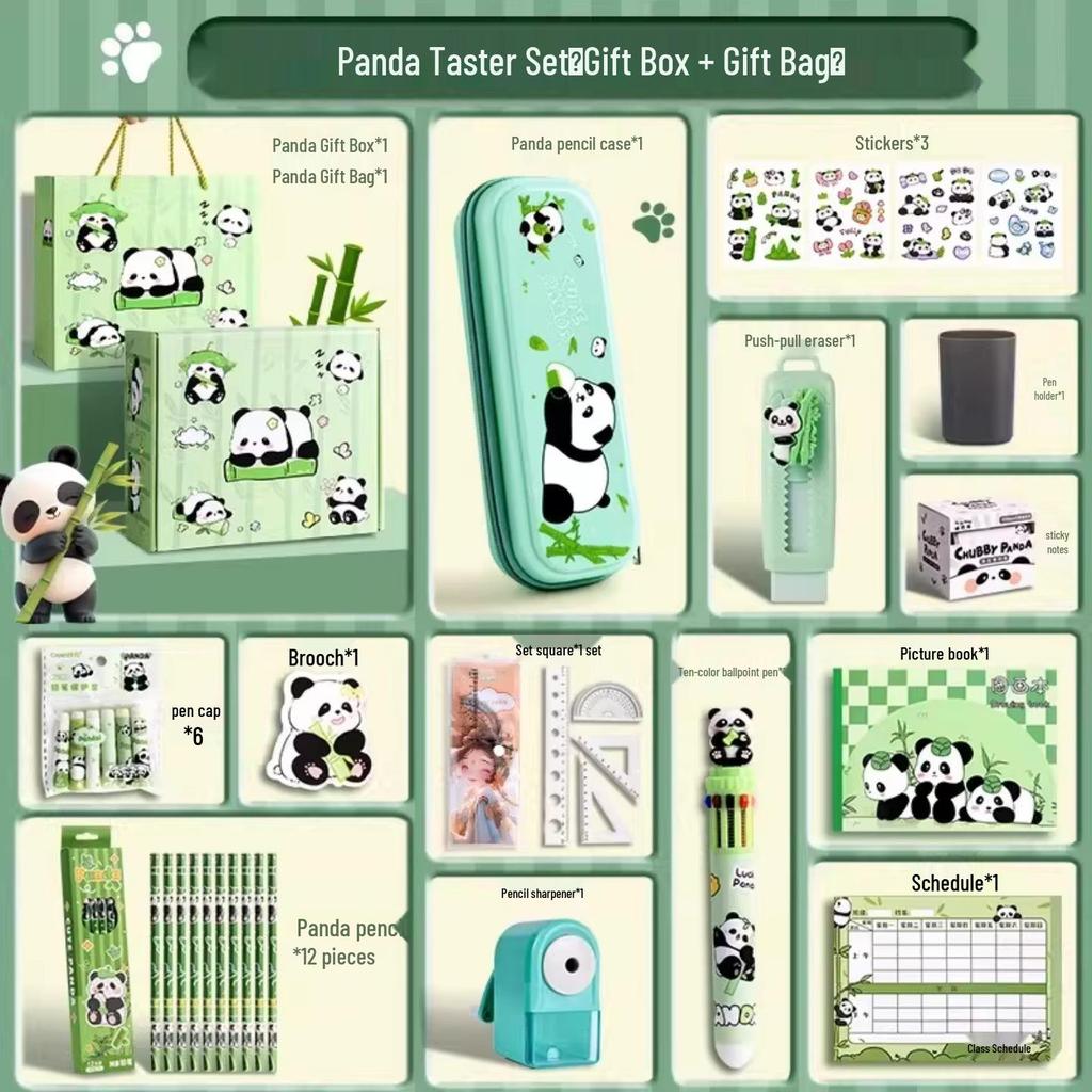 Panda Stationery Set: Creative Birthday Gift for Primary School Boys