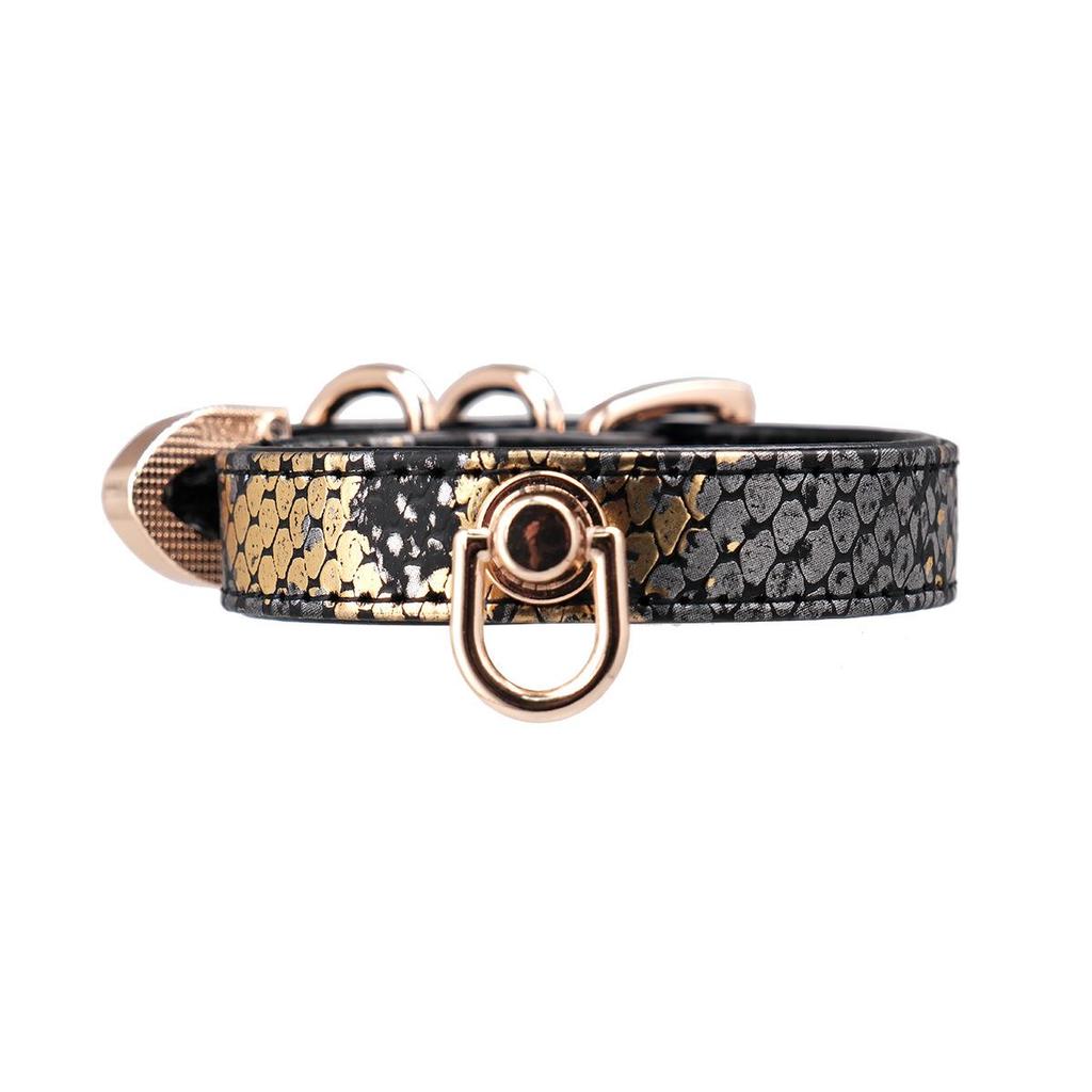 Cross-Border Punk Snake Skin Restraint Set: Handcuffs, Foot Cuffs & Choke Chain Bracelet