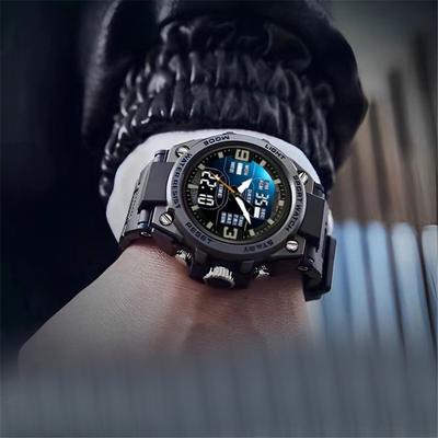 Men's Digital Sports Watch Alarm Clock Timing Date Function Alloy Case Perfect For Outdoor Activities