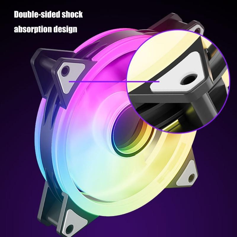 Quiet 120mm PC Cooling Fan With Hydraulic Bearing And ARGB Lighting Computer Chassises Fan For Desktop Case