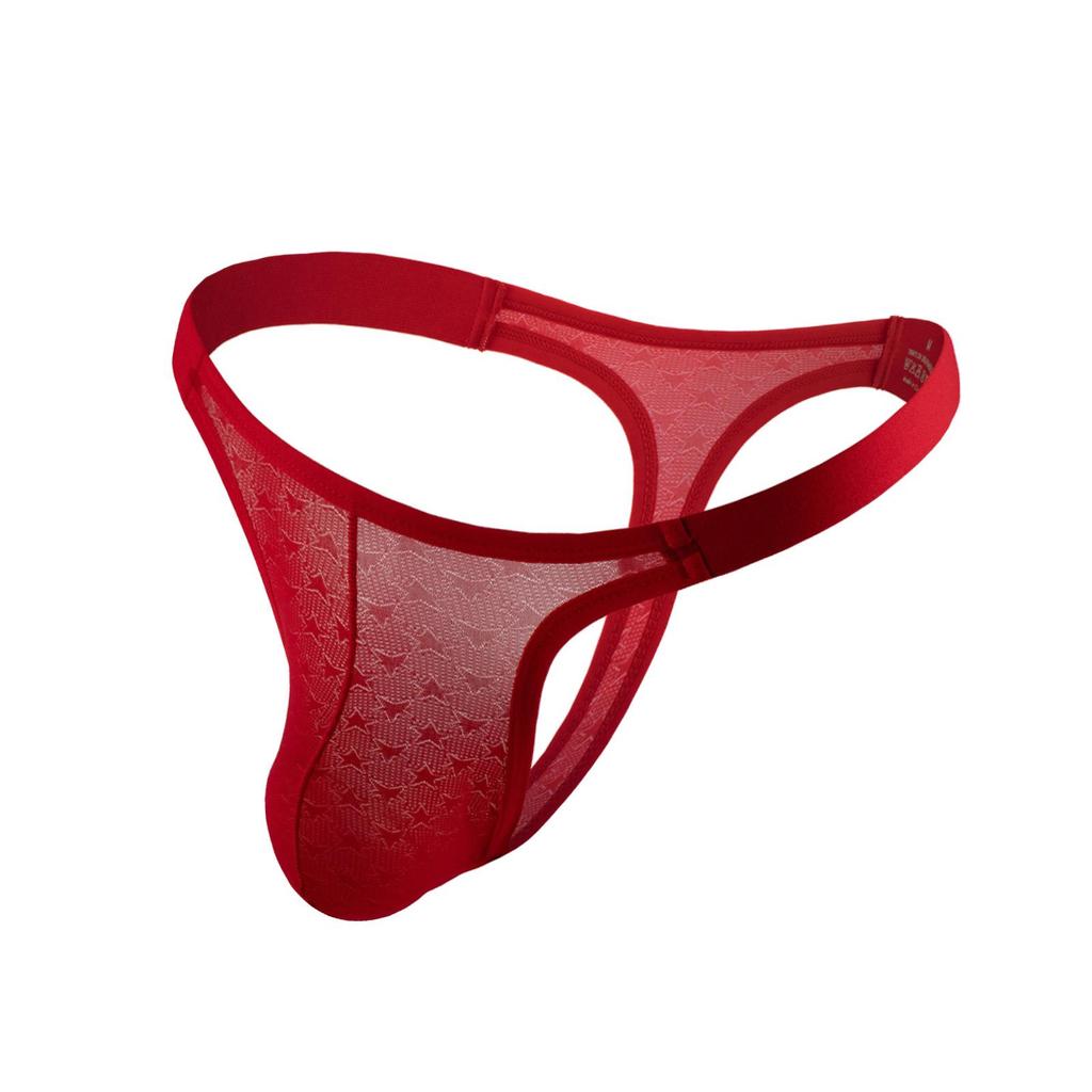 Pánské prodyšné tanga s nízkým pasem a U-kapsou pro zvýraznění