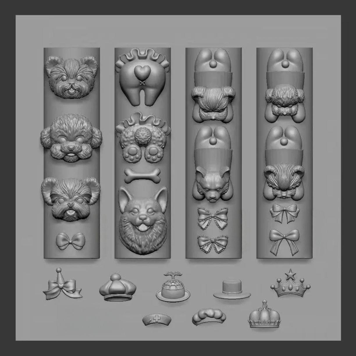 Silicone Mold for 3D Cute Nail Art and Pet Decorations