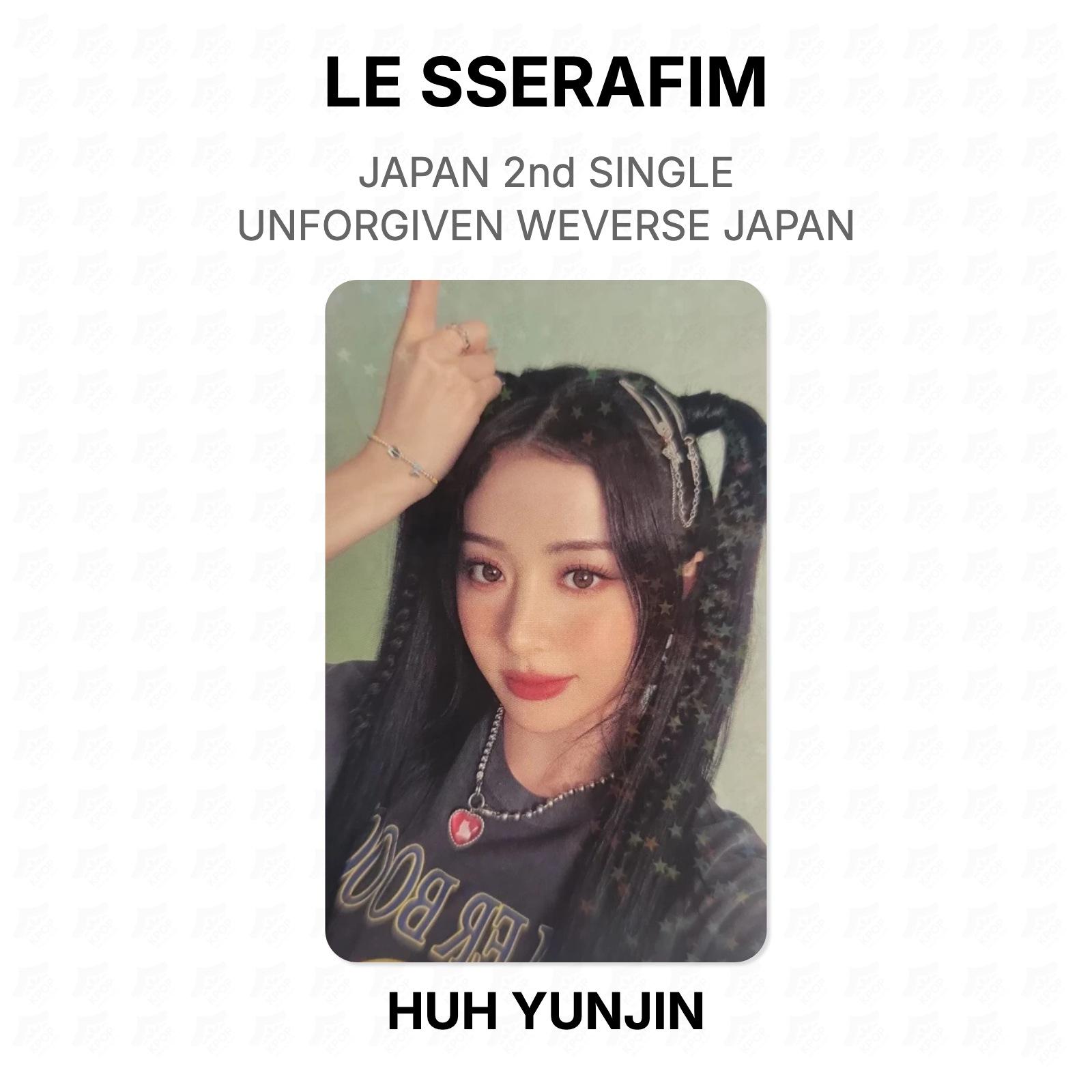 LE SSERAFIM JAPAN 2nd SINGLE UNFORGIVEN WEVERSE JAPAN Official Photocard HUH YUNJIN