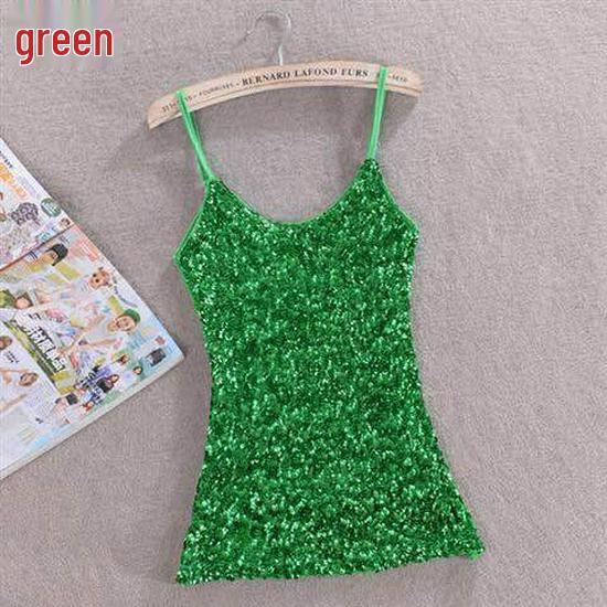 New Slimming Sequin Tank Top Camisole - Women's Versatile Base Layer Vest