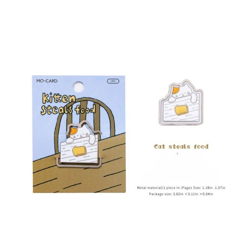 Mini Cute Cat Life Metal Bookmark Adorable Cartoon Kitty Book Page Holder ClipUnique Reading Gifts for Students Readers Book