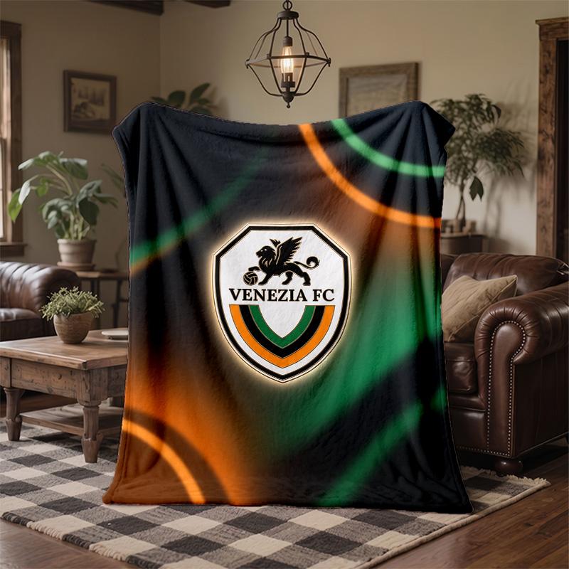 Venezia FC Football Print Flannel Blanket Soft Warm Sofa Bed Throw Blanket For Home Office Bedroom