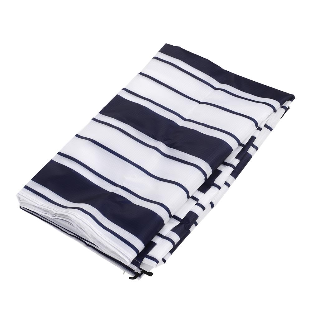 Beach Blanket Waterproof Lightweight Portable Outdoor Picnic Mat for Camping Travel Blue Stripe 2 X 1.45M