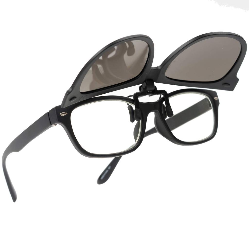 [Captain Stag] Polarized Sunglasses for Men, Clip-on Sunglasses, UV Protection, Lightweight, Attaches to Glasses, Sports Sunglasses, for Driving,