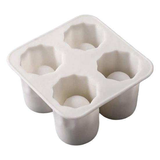 Silikonisbitsform ihålig iskoppbricka tjock långsamt smältande ismaskin för kaffe, cocktails, kalla drycker