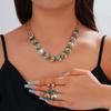 Hot-Selling Bridal Pendant Necklace & Earring Set - Fashionable Jewelry for Banquets