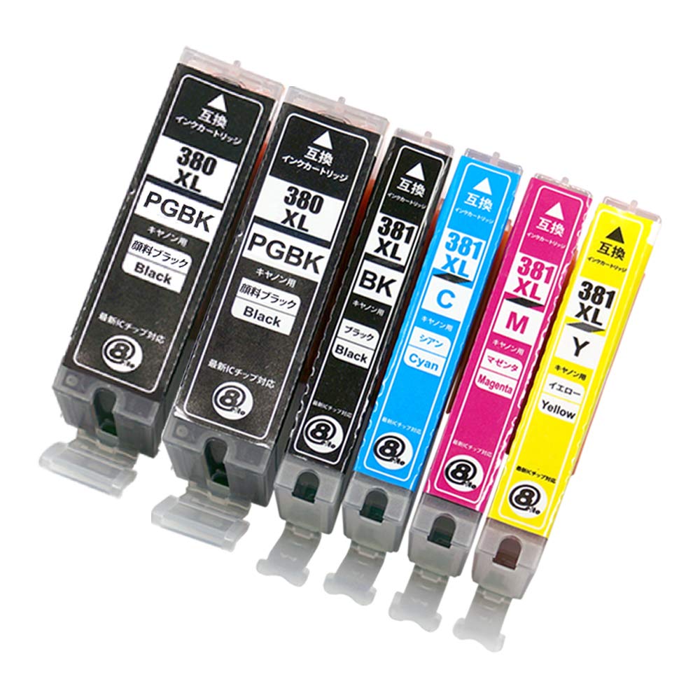 Canon x 2 Všechny nejnovější kompatibilní inkoustové kazety s IC čipem a hladinou zbývajícího inkoustu 381 380 381xl 380xl Originální pigmentový inkoust s PIXUS od STAR