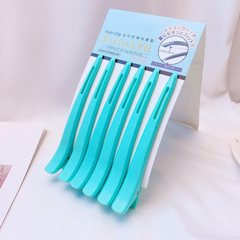 6Pcs Barbershop Accessories Long-Mouthed Duckbill Clip Hair Stylist For Hairdressing Barber Shop Styling Tool Care Beauty Health