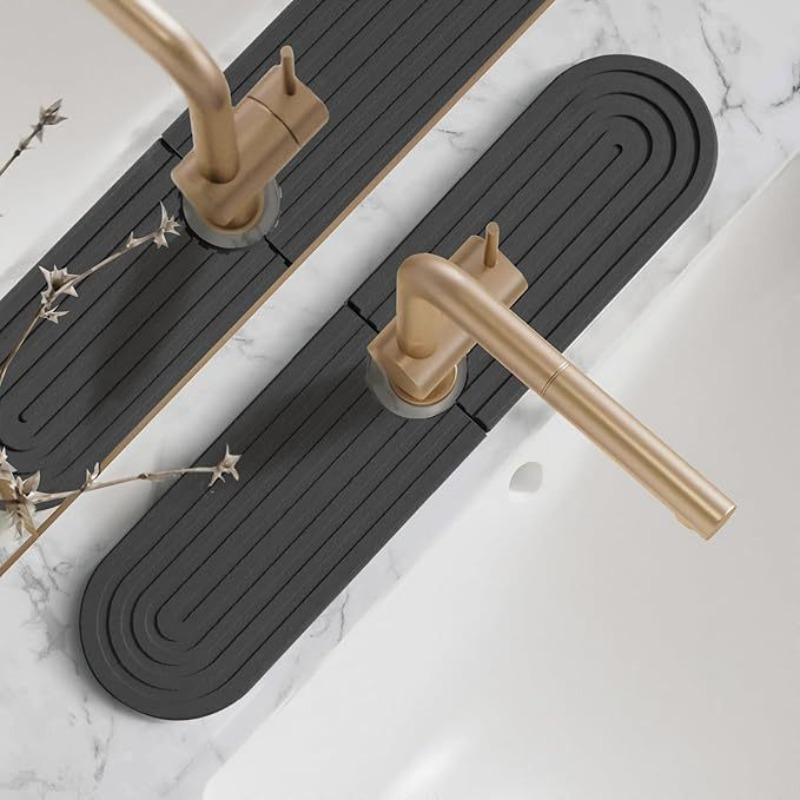 Diatomite Water Absorbent Fast-Drying Hard Mat for Kitchen Bathroom Sink Faucet Countertop