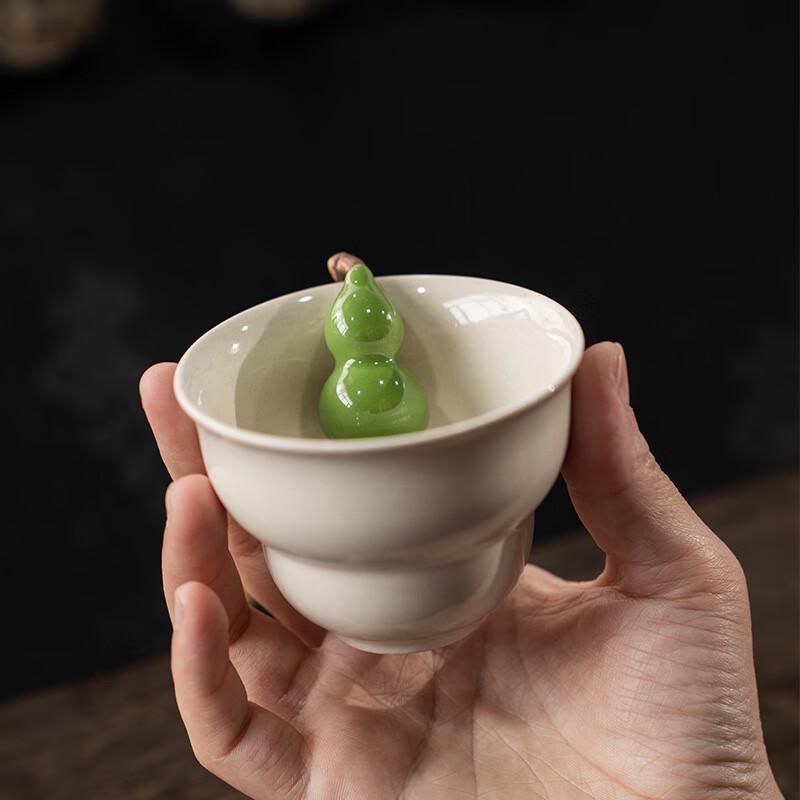 Shangqi Retro Handmade Ceramic Gourd Teacup