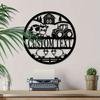 Custom Metal Sign Personalized Farmhouse Wall Art Family Name House Number Home Decor