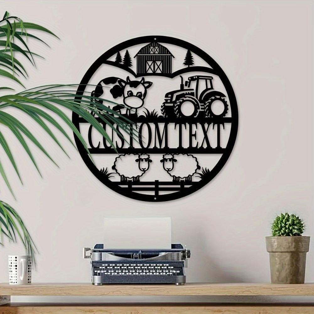 Custom Metal Sign Personalized Farmhouse Wall Art Family Name House Number Home Decor