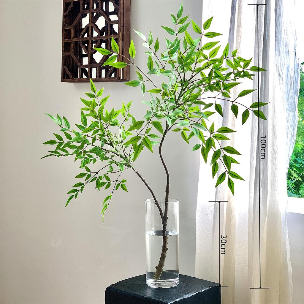 Lifelike Artificial Flower Arrangement - Potted Green Plants for Indoor Decoration in Living or Dining Rooms.