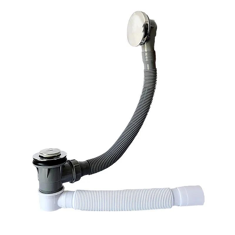 Universal bathtub drainer with waste hose basin waste set sink strainer for shower room bathtub plug type drain fittings