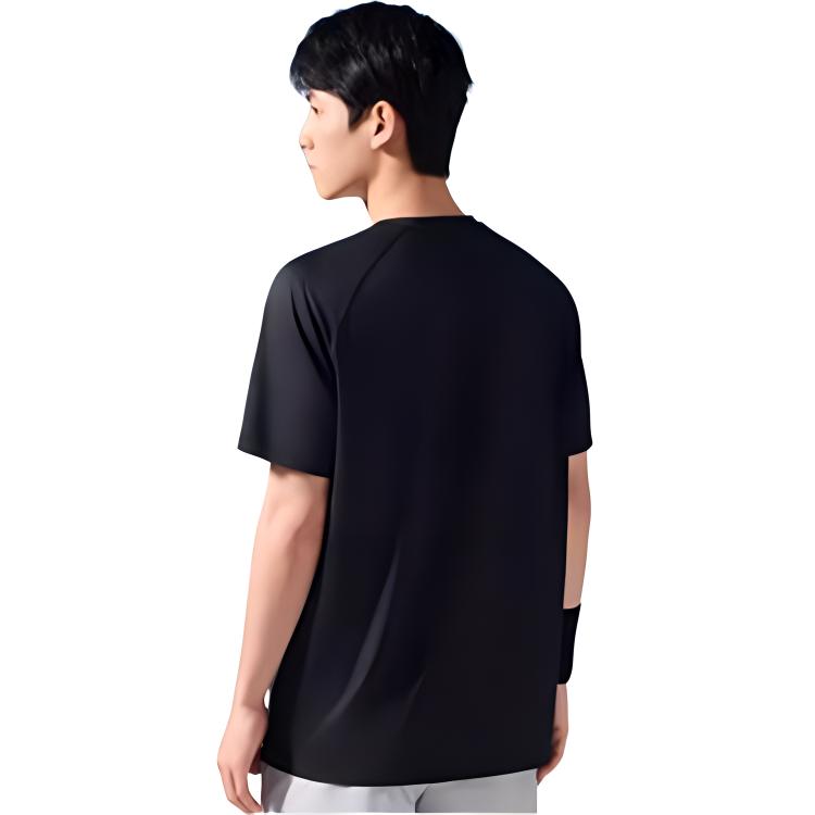 Anta Lifestyle Series Logo Letter Print Round Neck Short Sleeve T-Shirt Men Tops Black 952327126-6