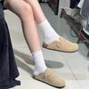 Flat Bottom Half Tray Slippers Matte Platform Shoes Single Shoes New Soft Sole Lazy Beanie Shoes