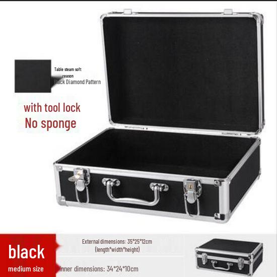 Portable Aluminum Alloy Toolbox for Insurance Documents and Equipment Storage
