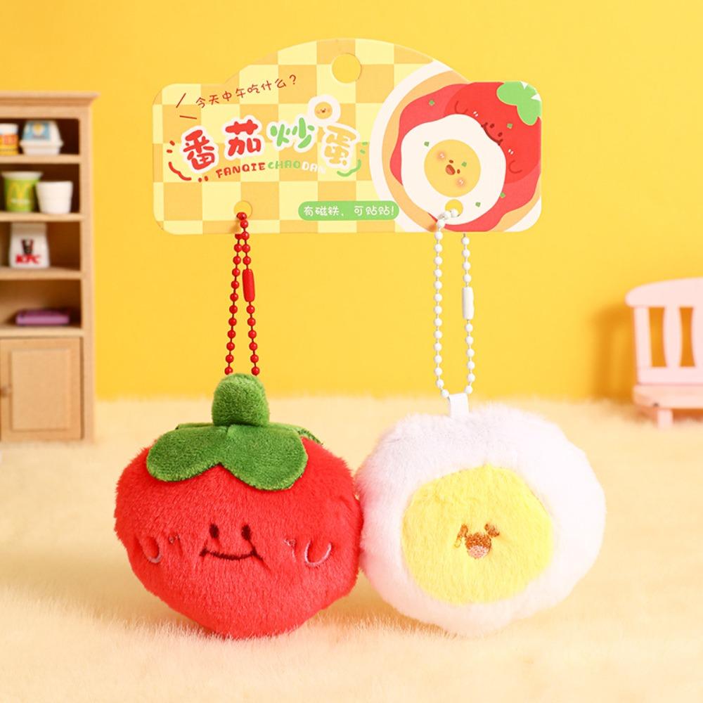 

Jewelry Good Food Stuffed Doll PP Cotton Backpack Plush Pendant Female Lady Girl Style A