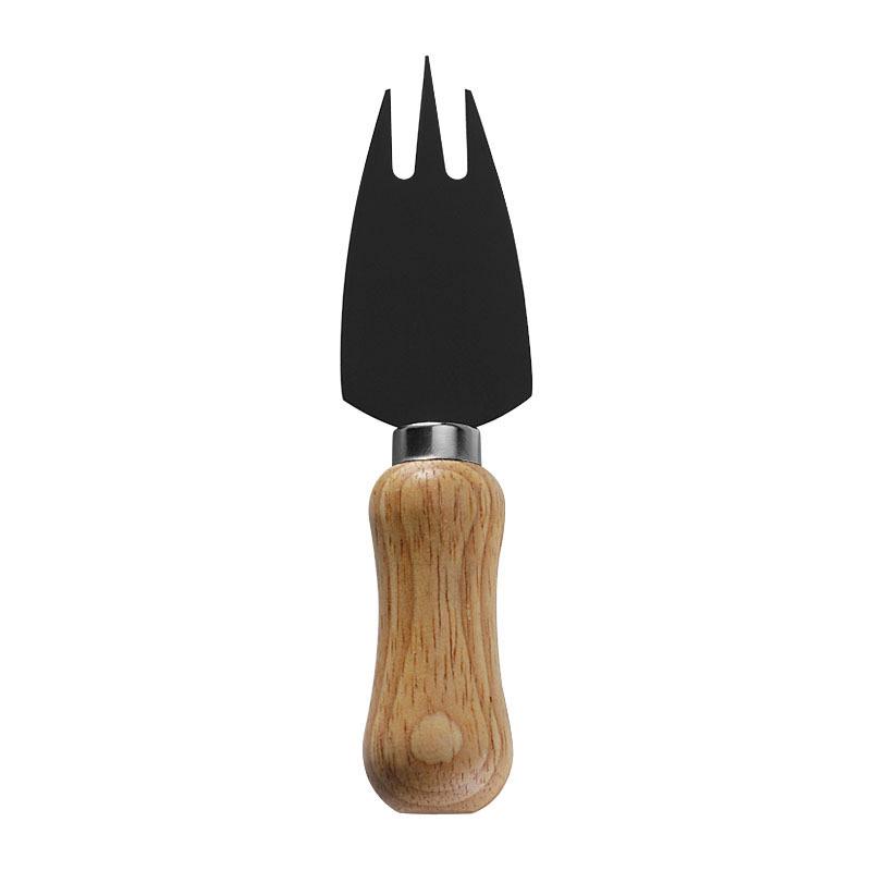 Rubber Wood & Stainless Steel Cheese Knife Set with Butter Spreader and Table Knife