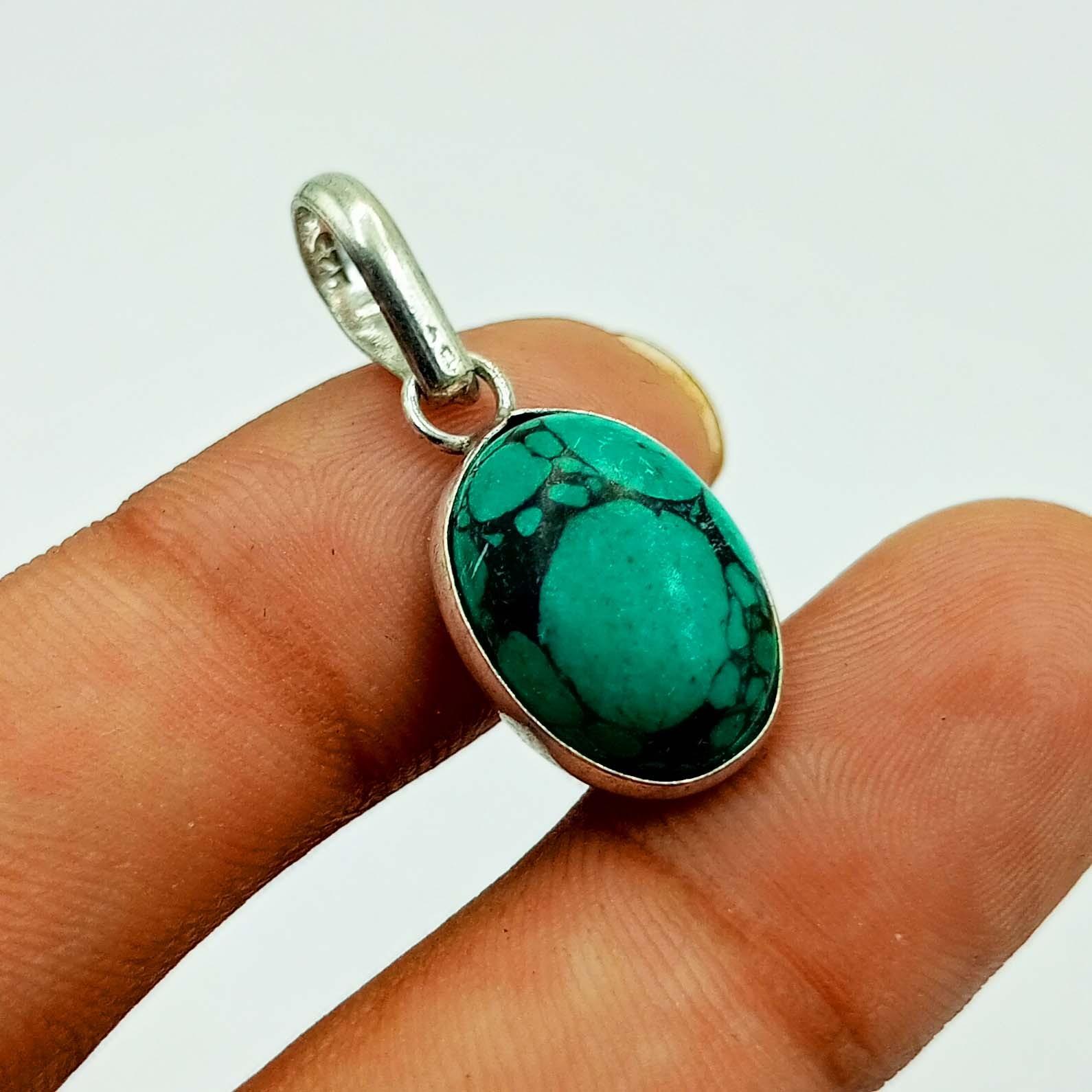 

Бирюзовый драгоценный камень 925 пробы с серебряным покрытием 1шт кулон Chris-r248