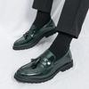 Scarpe Formale da Uomo in Pelle Stile Classico Mocassini Slip-On Punta Tonda Traspiranti Antiscivolo Scarpe da Lavoro Vestito Matrimonio Ufficio Casual
