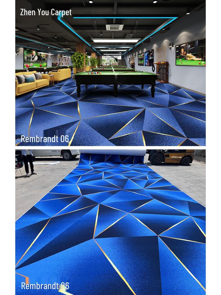 Fire-Resistant, Durable, Colorfast Billiard Room Nylon Carpet 650g