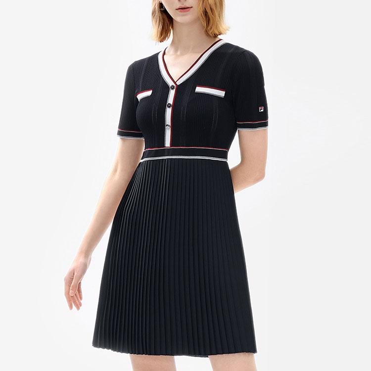 New FILA Short Sleeved Dress Women's Legend Blue F11W221313FNV