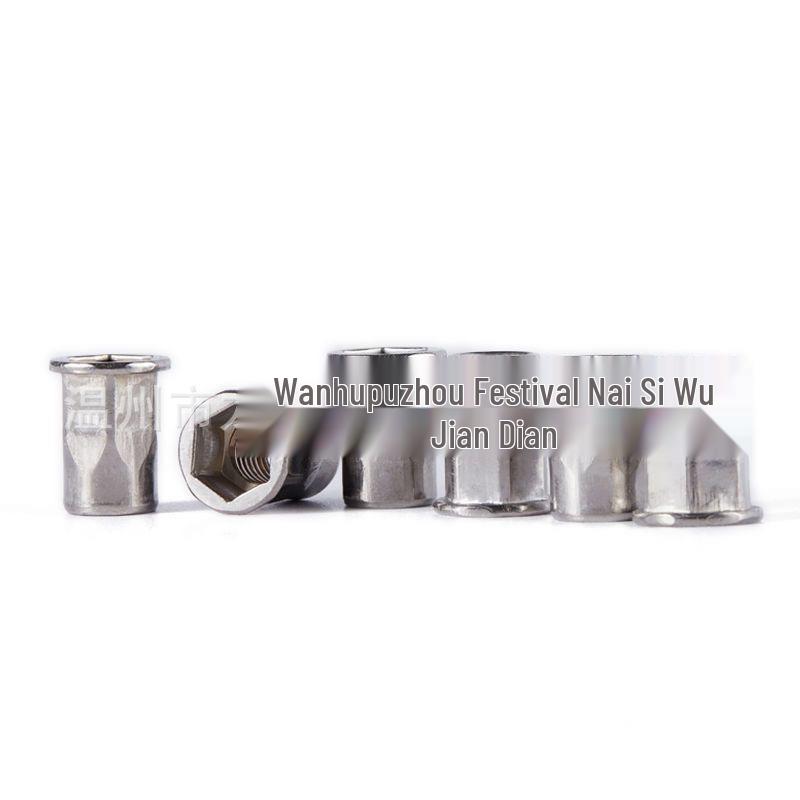 304 Stainless Steel Inner/Outer Hex Rivet Nut, Flat Head, Countersunk, Half Hex, M3-M12