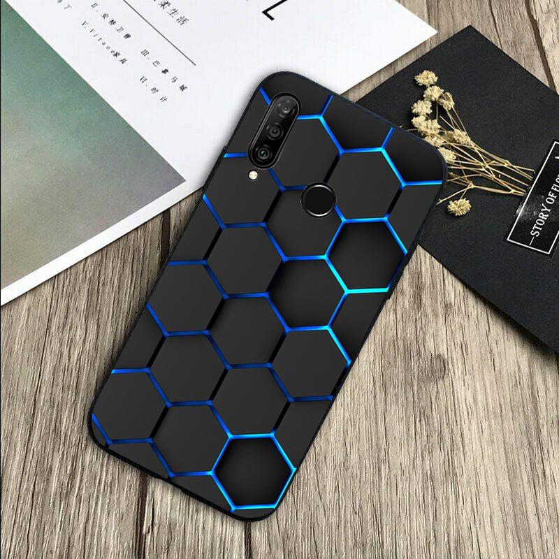 Carbon Fibre Futuristic Neon For Huawei Nova 5T 9 10 SE 7i 8i 11i 12i Y73 Y90 Y70 Y72 Y61 Y91 P60 Pro P40 P30 Lite Case