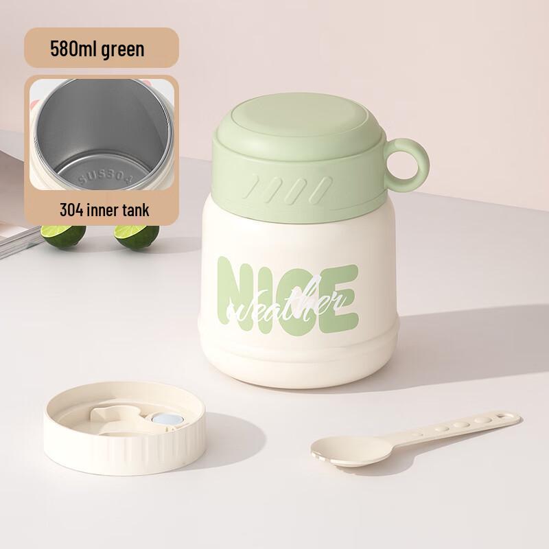 Portable 304 Stainless Steel Lunch Box & Breakfast Cup