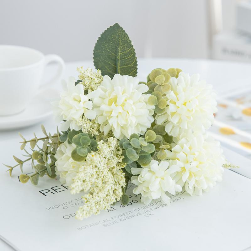 1/3pc Artificial Flowers Lavender Silk Ball Chrysanthemum Home Decor Wedding Dining Table Centerpiece Fake Plants Bridal Bouquet