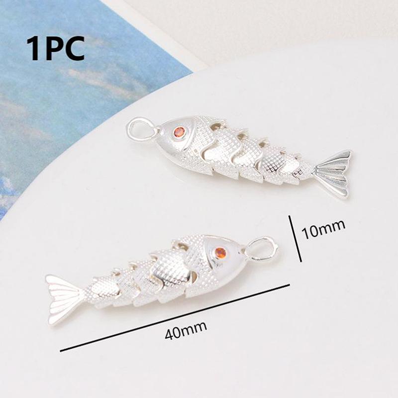 

Металлические шармы в китайском стиле в форме рыбок с красными цирконами паве для самостоятельного изготовления ожерелий, браслетов, серег, аксессуары для изготовления ювелирных изделий