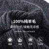 100% pure wool hat wool hat versatile medium and green knitted hat thermal ear protection hat