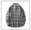 Men's Retro Plaid Long Sleeve Shirt - Casual Fashion Jacket for Autumn and Spring