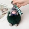 Faux Fox Fur Sleep Doll Bag Charm With Handmade Craft For Car Keychain And Backpack Decor