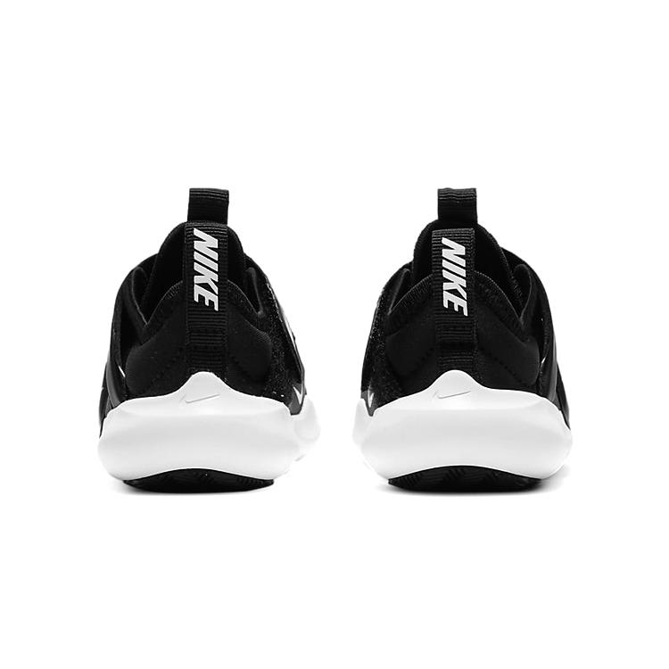 New Nike Flex Advance Slip Resistant Cushioning Abrasion Resistant Low Top Running Shoes Black White Infant And Toddler CZ0188-002