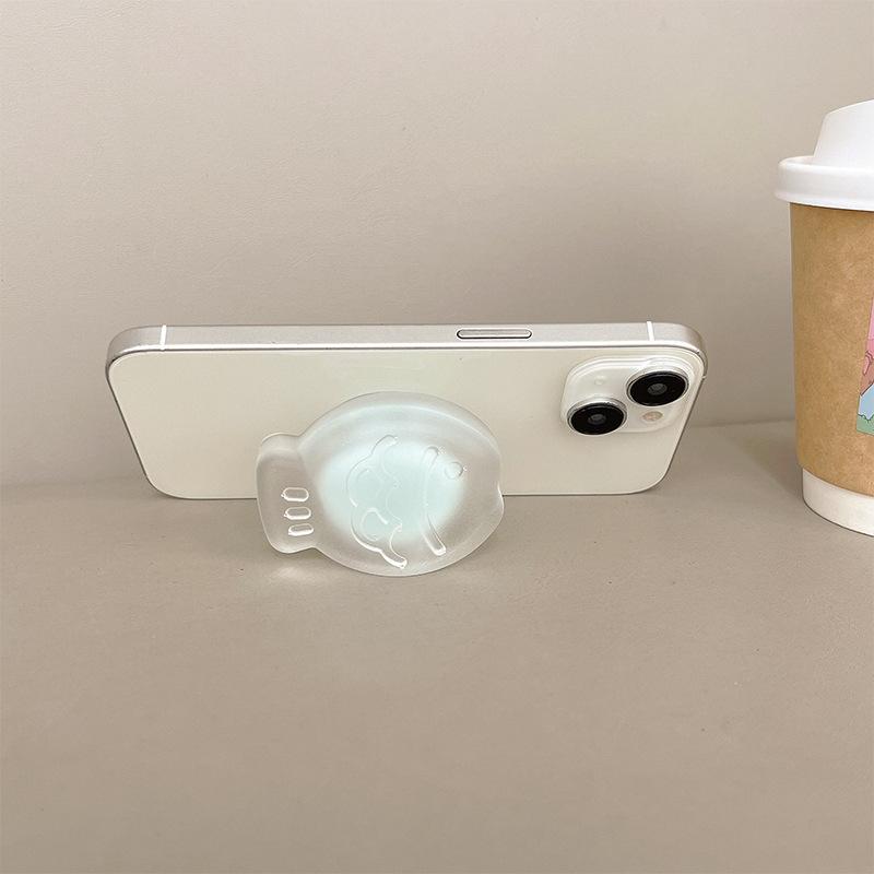 Transparent Matte Sandwich Color Snapper Burnt Mobile Phone Airbag Bracket Pasted Retractable Niche Creative Watch Drama