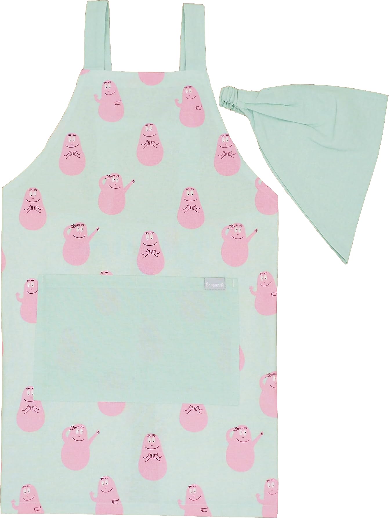 

Детский фартук Friends Hill L Барбапапа Мятный с треугольным шарфом [WS-210-27] мятный