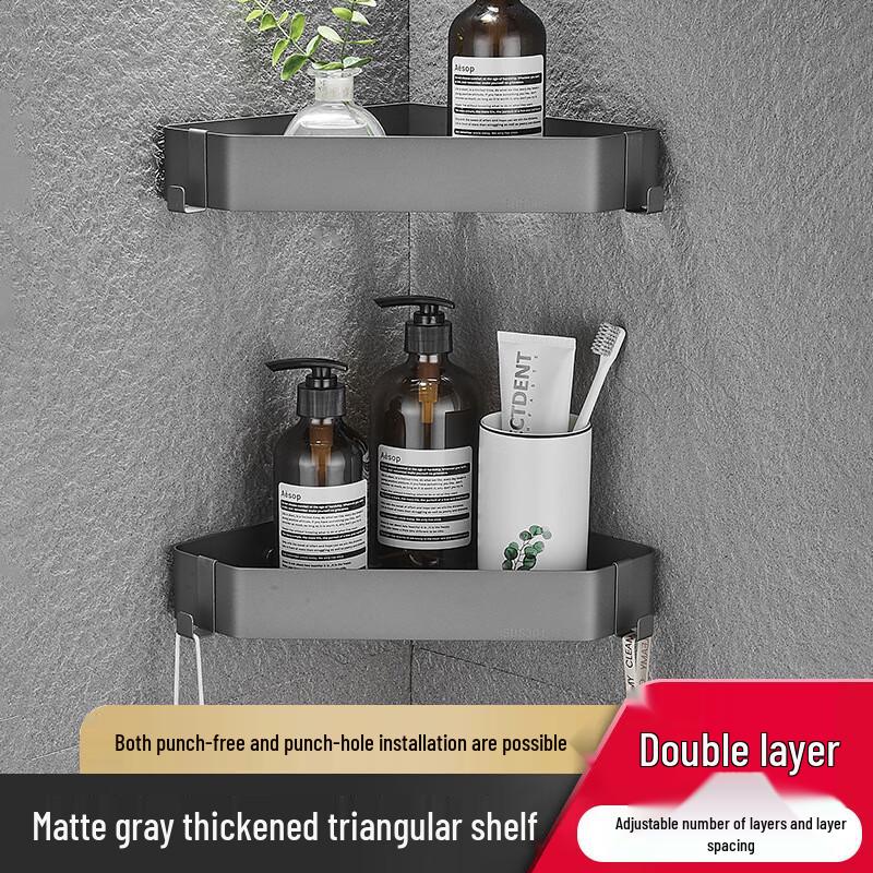 Heliang Hongyi Stainless Steel Double-Layer Corner Shelf