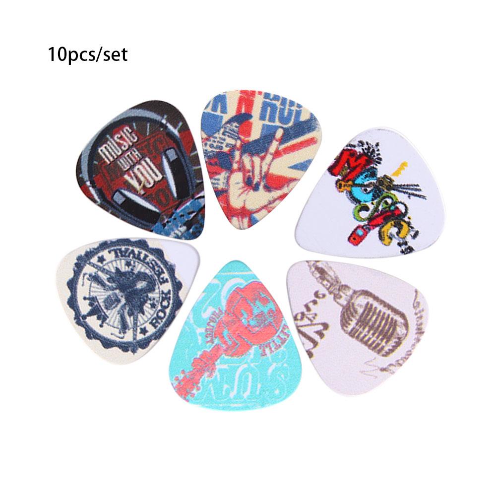 10pcs Mediator 0.71mm Gestures Rock Acoustic Celluloid Guitar Picks Shrapnel Plectrums