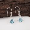 Sky Blue Topaz Gemstone Earrings, Handmade Gorgeous Jewelry, 925 Sterling Silver Jewelry, Bohemian Earrings For Wedding Gift
