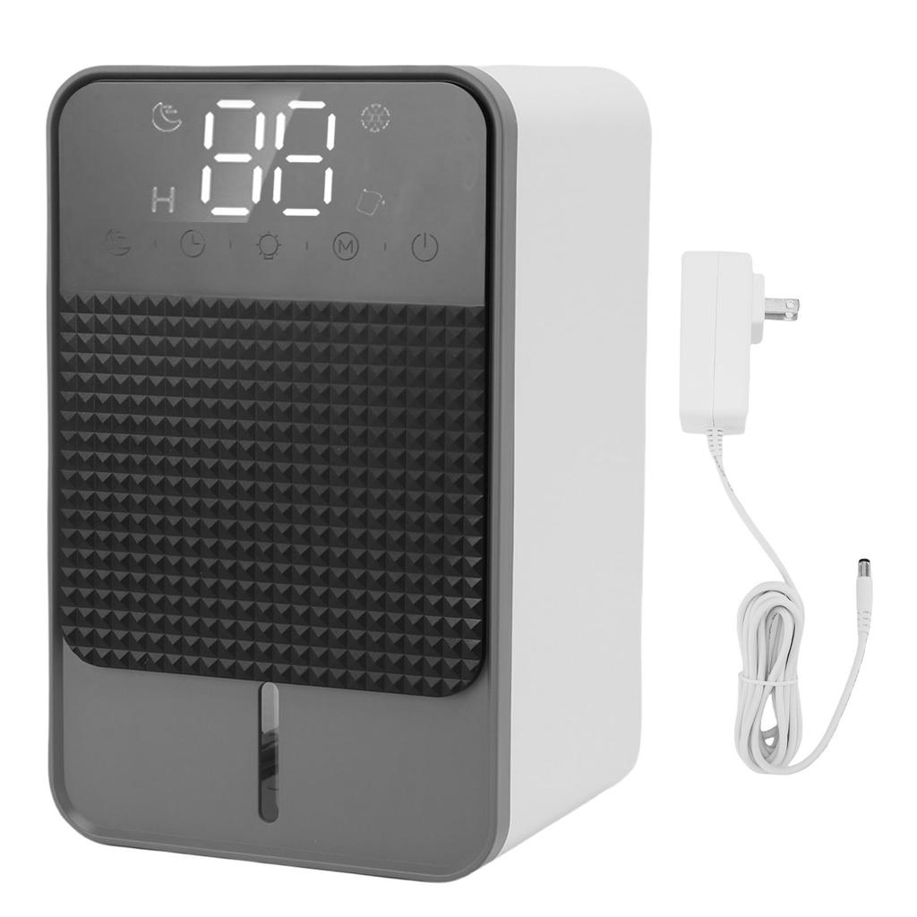 Mały osuszacz 1200 ml z wyświetlaczem cyfrowym, funkcją odszraniania, timerem, alarmem pełnego zbiornika wody, automatycznym wyłączaniem, 7-kolorowym oświetleniem ambientowym