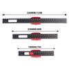 3Pcs Woodworking Ruler, Precision Pocket Rulers, Adjustable Scribing Ruler Metric/Inch Metal Slide Stop Marking Square Ruler