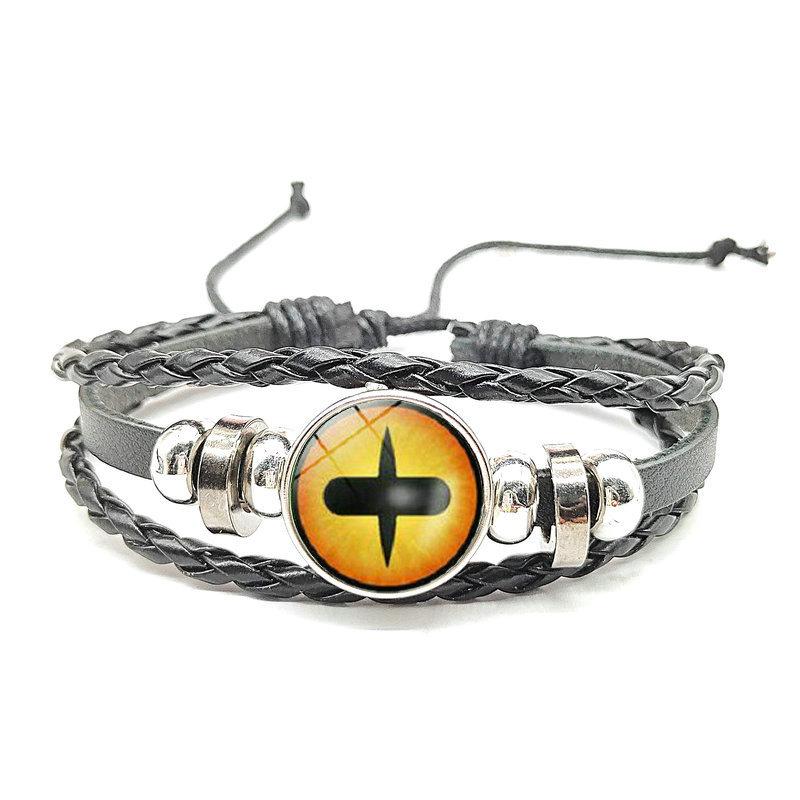 Naruto Mori Style Time Gem Multi-layer Black Leather Bracelet